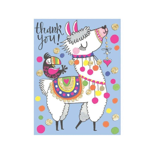  a Thank you Card with Llama with Pack of 5 Design