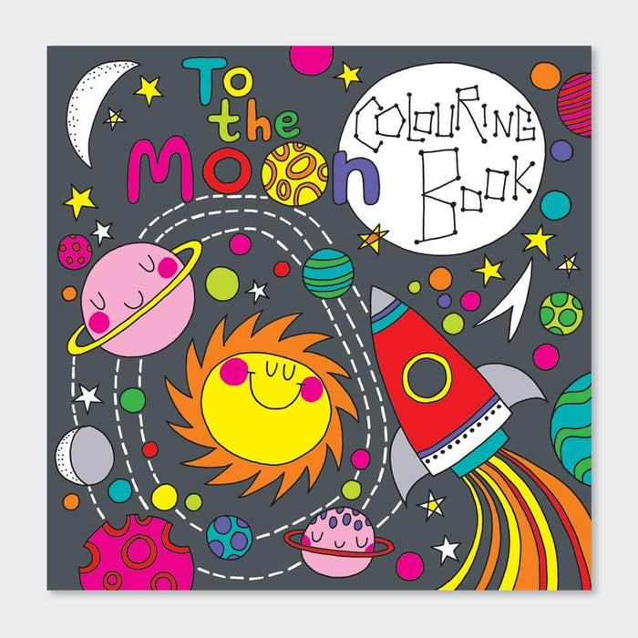 To The Moon Colouring Book Design
