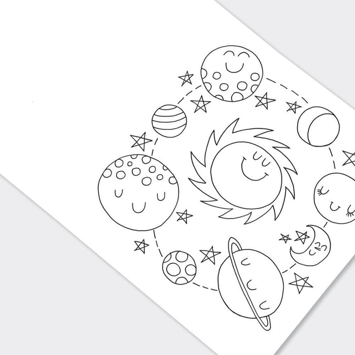 To The Moon Colouring Book Design