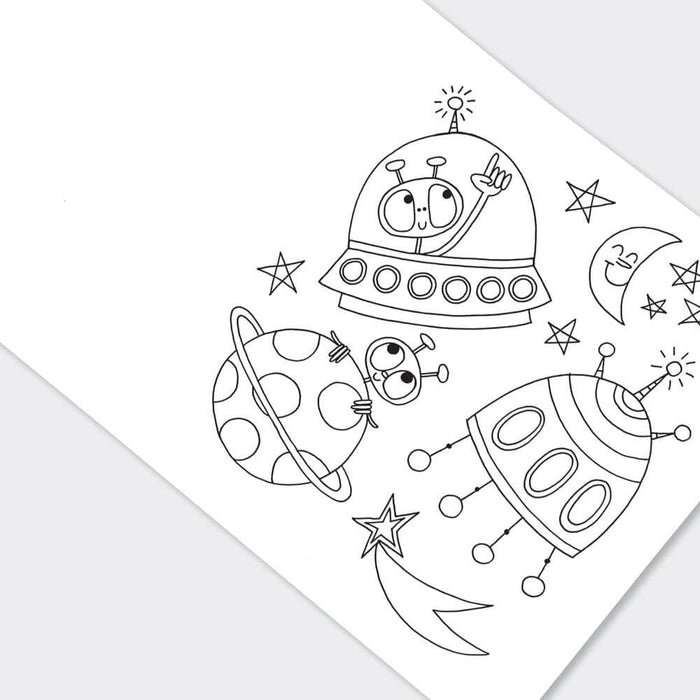 To The Moon Colouring Book Design