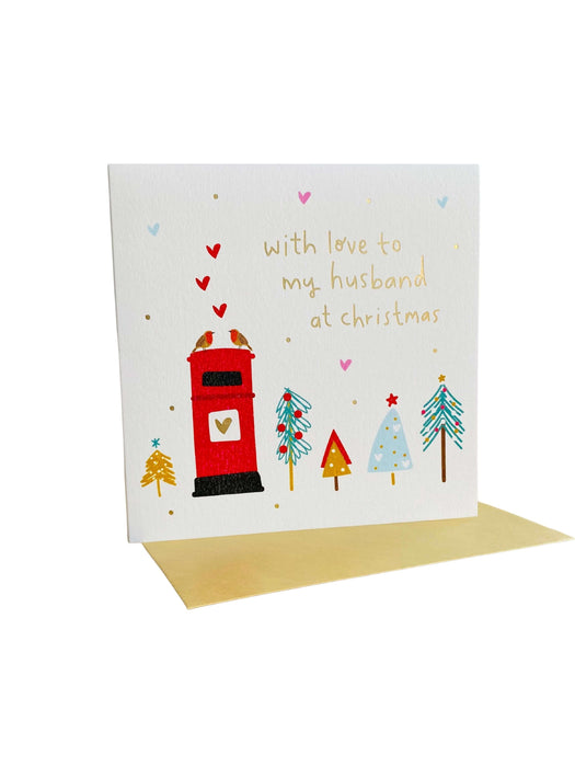  a To My Husband At Christmas Card