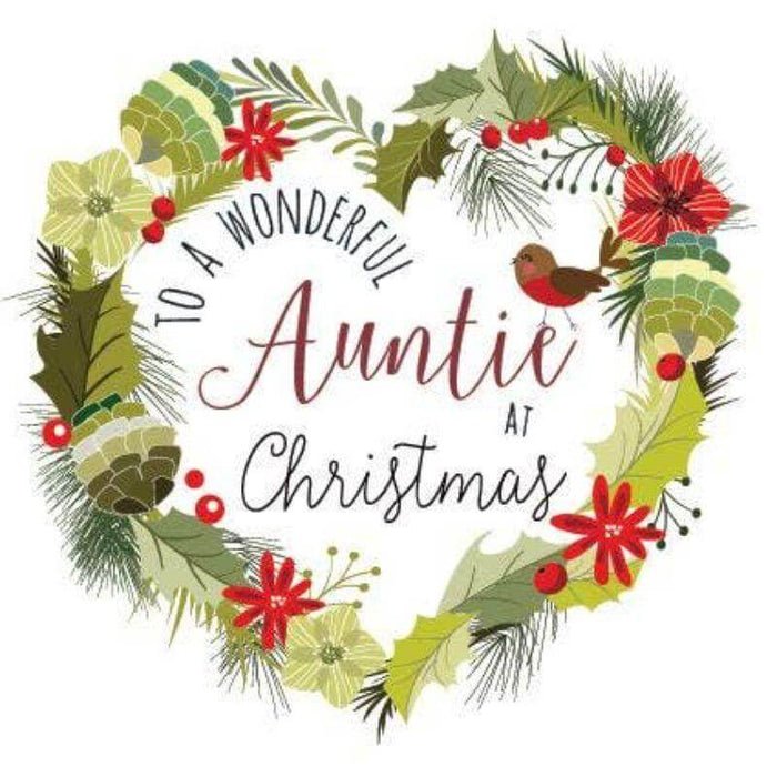 To a Wonderful Auntie at Christmas Card