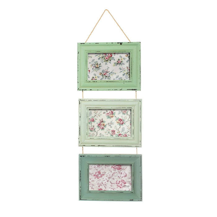 Triple Photo Frame Green