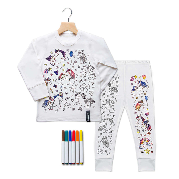 Selfie Craft Co Unicorn Colour In Pyjamas