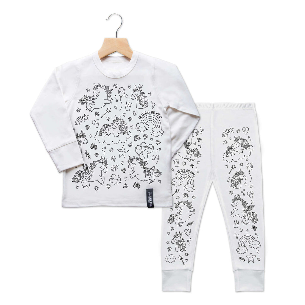 Color in unicorn pajamas online