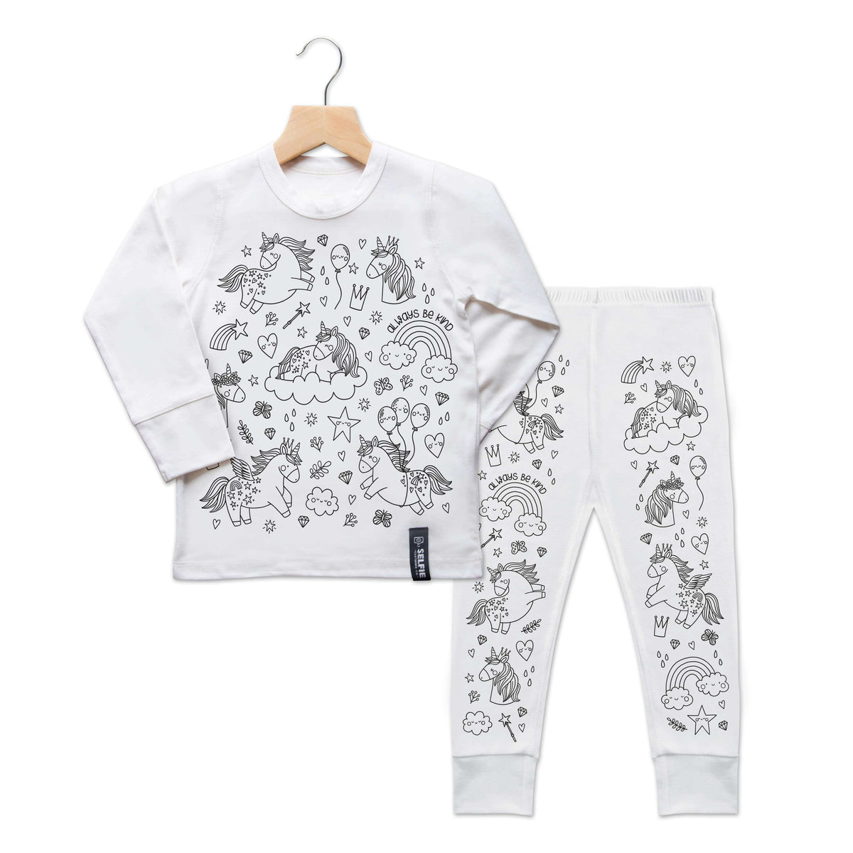 Color in unicorn pajamas discount