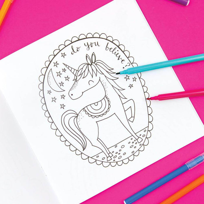 Unicorns & Rainbows Colouring Book Design