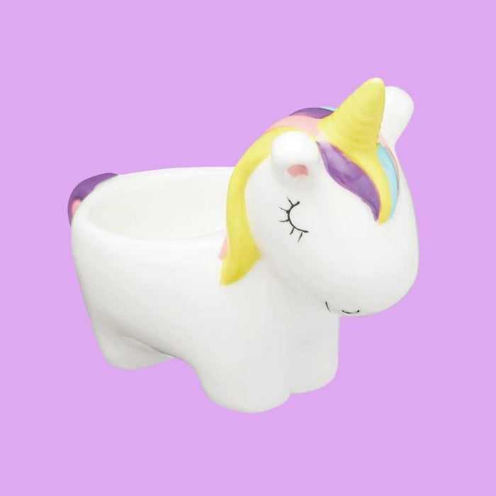 KitchenCraft Ceramic Unicorn-Shaped Novelty Egg Cups Pack of 2