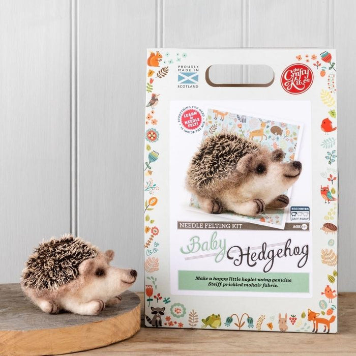 The Crafty Kit Co Baby Hedgehog Needle Felting Kit