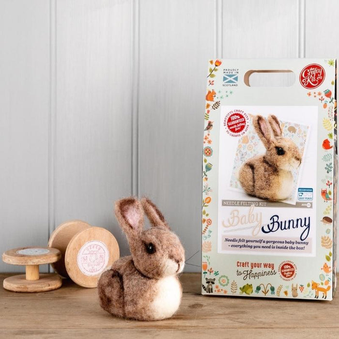 The Crafty Kit Co Baby Bunny Needle Felting Kit