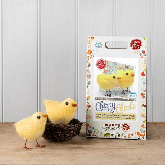 The Crafty Kit Co Chirpy Chicks Needle Felting Kit