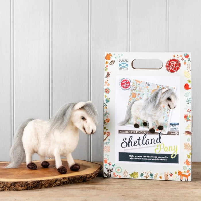 The Crafty Kit Co Shetland Pony Needle Felting Kit