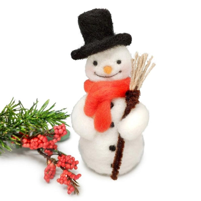 The Crafty Kit Co Festive Snowman Needle Felting Kit