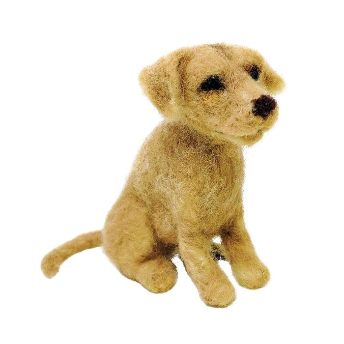 The Crafty Kit Co Dinky Dogs Yellow Labrador Needle Felting Kit