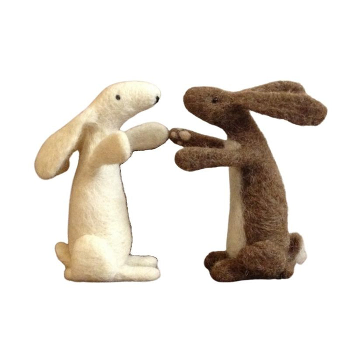 White Hare Needle Felting Kit