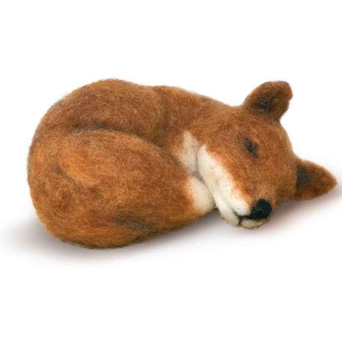 The Crafty Kit Co Sleepy Fox Needle Felting Kit