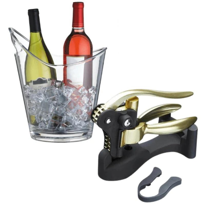 Wine Cooler & Deluxe Corkscrew Gift Bundle