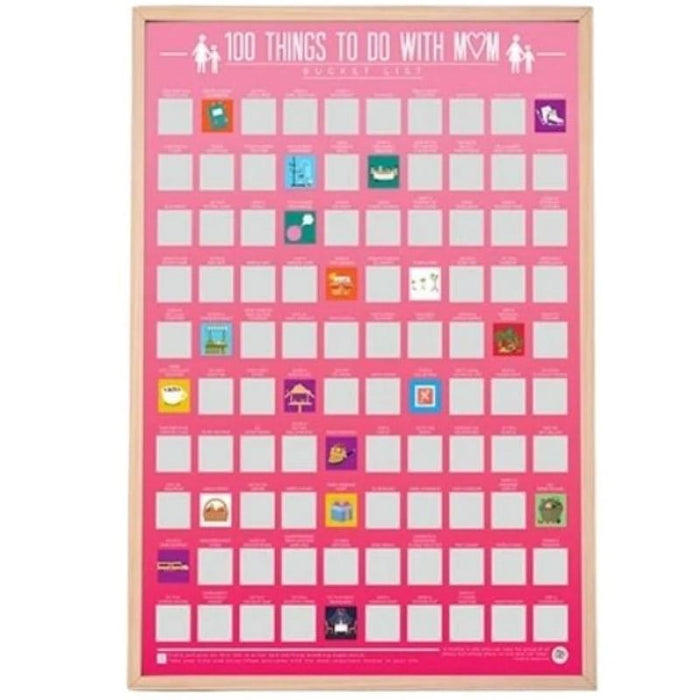 100 Things to do with Mum Bucket List Scratch Poster