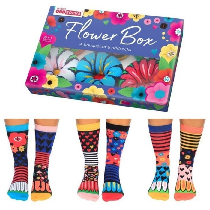 United Oddsocks Flower Box Socks (Pack of 6 Socks)