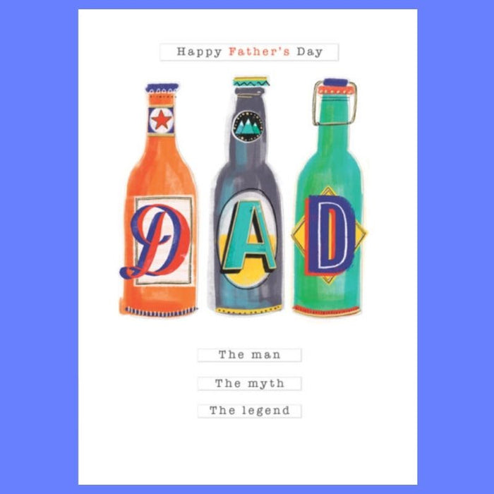 Father's Day Card with Beer Bottles