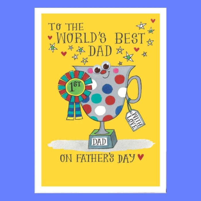 Father's Day Card featuring World's Best Dad Trophy