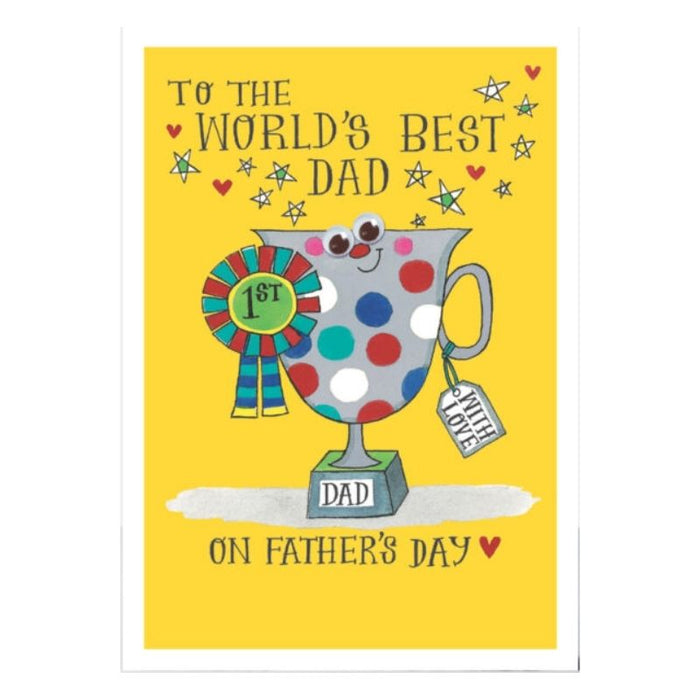 Father's Day Card featuring World's Best Dad Trophy