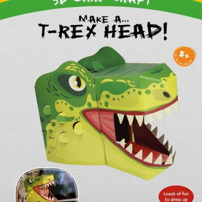 Make a Mask T-Rex Head (3D Card Craft)