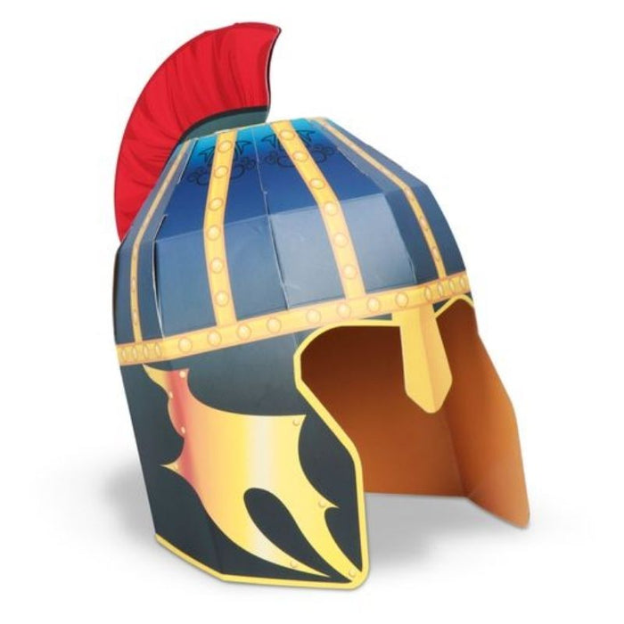 This fabulous blue/gold/red, Soldier 3D full-head mask craft kit is so much fun to make and then use to pretend to be a Soldier. Suitable for children and even many adults to wear. This self-build mask craft kit encourages the love of arts and crafts -the fun starts with making the mask by putting tabs into numbered slots and seeing the head take shape. Once put together, it's great fun becoming your favourite Soldier! Suitable for Age 5+. Pack Size:  36.5 cm x 28 cm.
