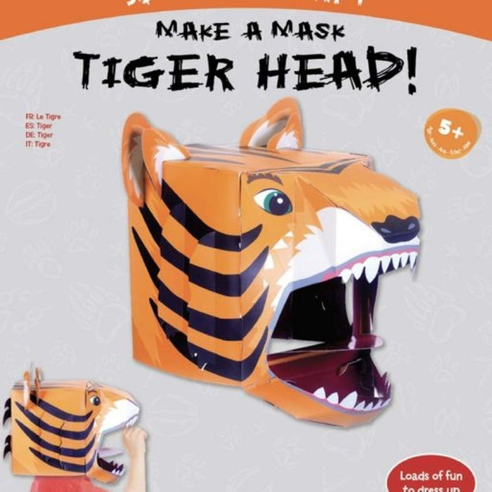Make a Mask Tiger Head (3D Card Craft)