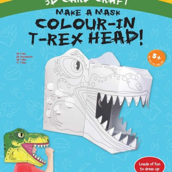 Make a Mask Colour In T-Rex Head (3D Card Craft)