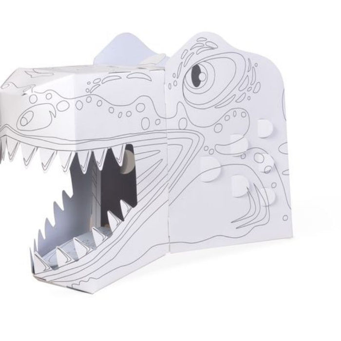 Make a Mask Colour In T-Rex Head (3D Card Craft)