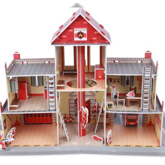 Build a Fire Station Model (3D Construction Puzzle)