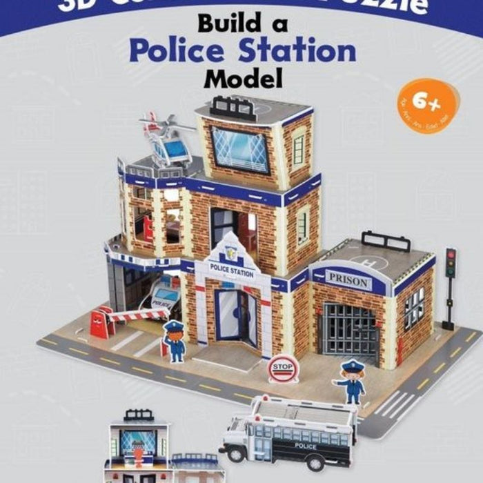 Build a Police Station Model (3D Construction Puzzle)