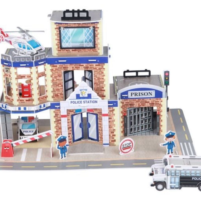 Build a Police Station Model (3D Construction Puzzle)