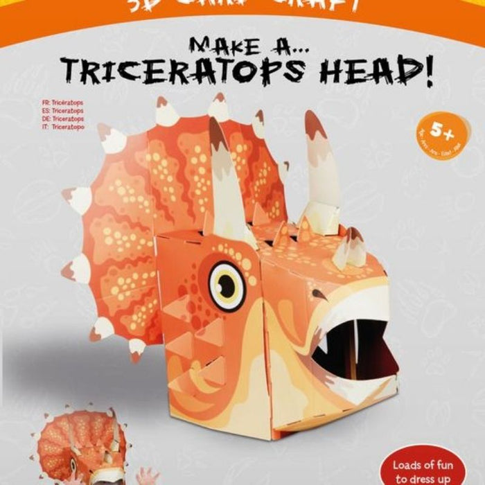 Make a Mask Triceratops Head (3D Card Craft)