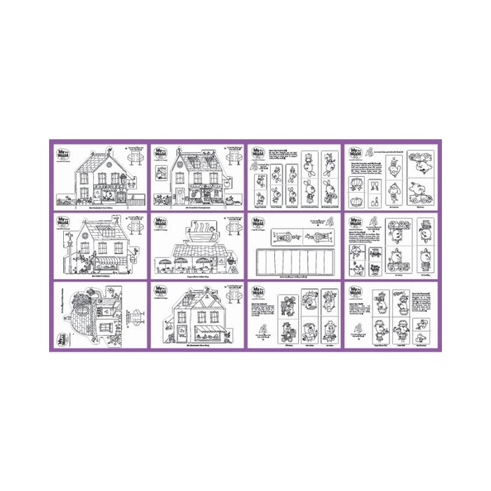 My Little World Village High Street Portable Cut Out, Colour and Play Set