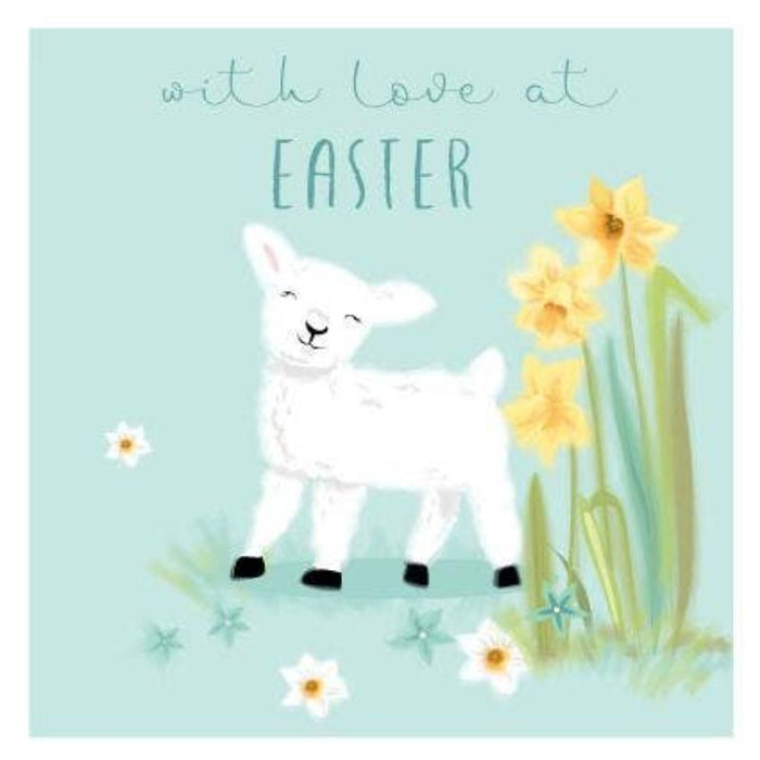 With Love at Easter Card with Lamb