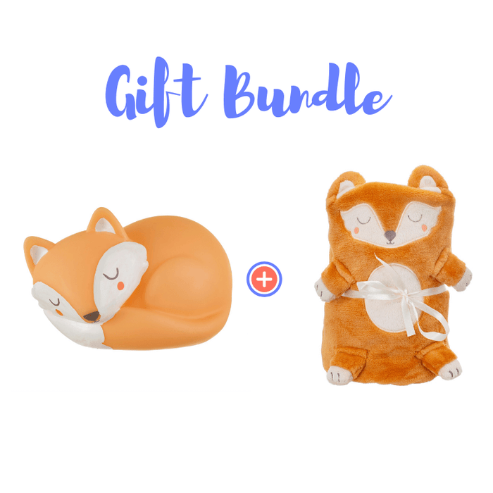 Woodland Fox Baby Blanket & Rug Gift Bundle