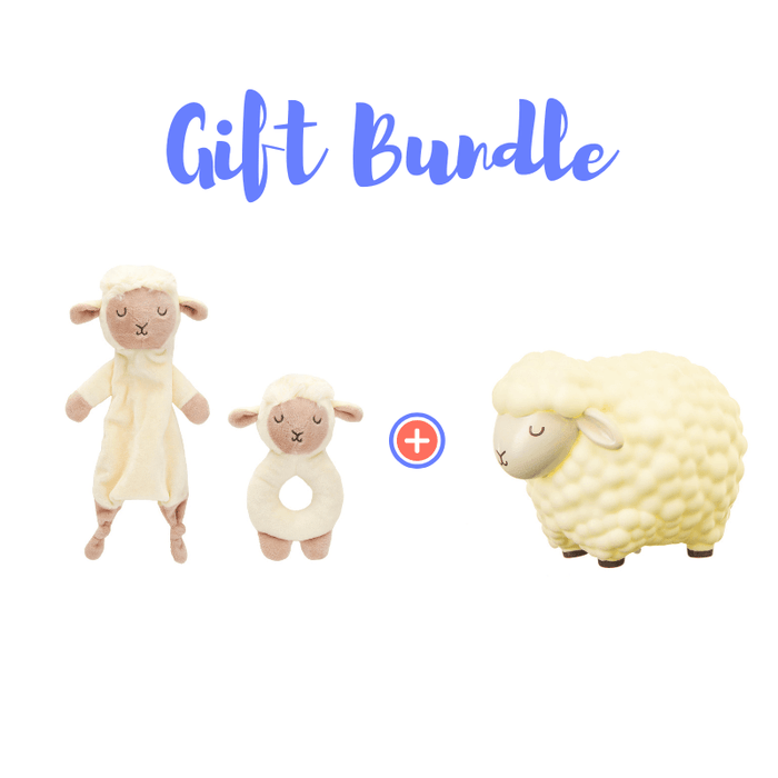 Baa Lamb Rattle, Comforter & Night Light Gift Bundle