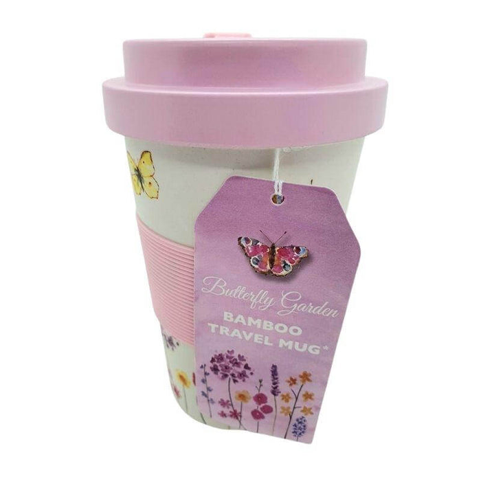 Butterfly Garden Bamboo Travel Mug