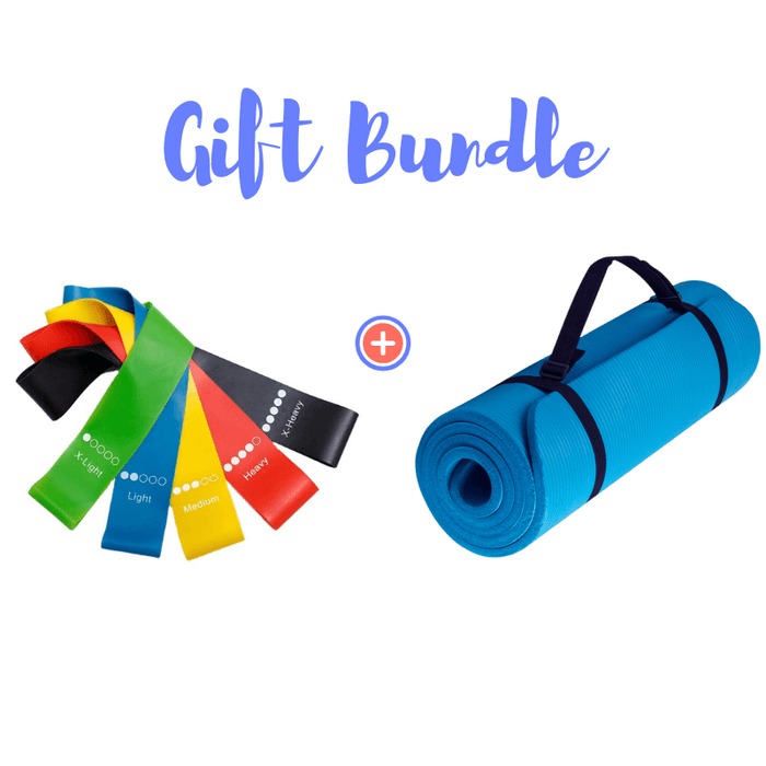 Exercise Mat & Resistance Bands Gift Bundle