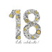 image of a greetings card, the card is a Happy 18th Birthday Card with Yellow Flower Design