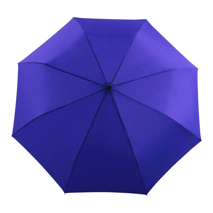 image of an open blue umbrella