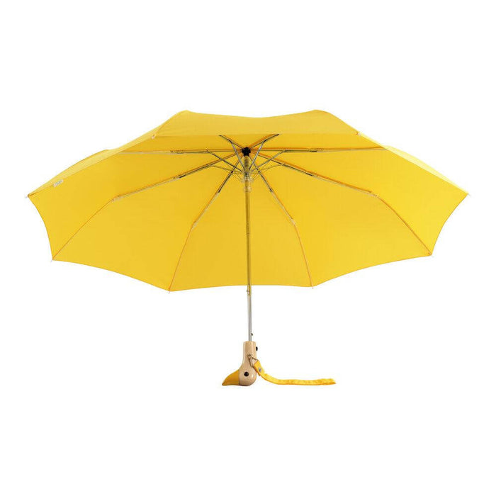 image of an open yellow coloured umbrella