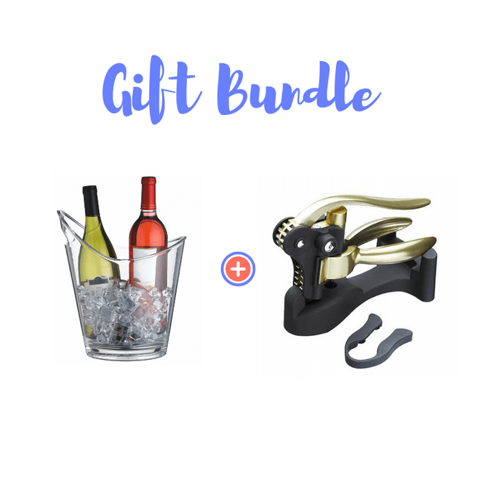 Wine Cooler & Deluxe Corkscrew Gift Bundle